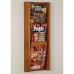 3 Pocket Stance Oak Magazine Wall Rack - Medium Oak