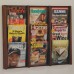 6 Pocket Stance Oak Magazine Wall Rack - Mahogany