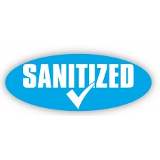 Sanitized Oval Car Windshield Stickers