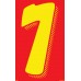 11-1/2" Red & Yellow Adhesive Windshield Numbers - 7