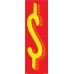 11-1/2" Red & Yellow Adhesive Windshield Numbers - $