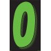 11-1/2" Fluorescent Chartreuse & Black Adhesive Windshield Numbers - 0