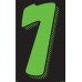 11-1/2" Fluorescent Chartreuse & Black Adhesive Windshield Numbers - 7