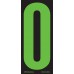 5-1/2" Fluorescent Chartreuse & Black Adhesive Windshield Numbers - 0