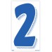 7-1/2" Blue & White Adhesive Windshield Numbers - 2