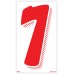 7-1/2" Red & White Adhesive Windshield Numbers - 7