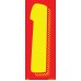 7-1/2" Red & Yellow Adhesive Windshield Numbers - 1