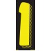 7-1/2" Black & Yellow Adhesive Windshield Numbers - 1