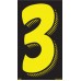 7-1/2" Black & Yellow Adhesive Windshield Numbers - 3