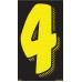 7-1/2" Black & Yellow Adhesive Windshield Numbers - 4
