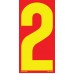 9-1/2" Red & Yellow Adhesive Windshield Numbers - 2