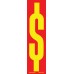 9-1/2" Red & Yellow Adhesive Windshield Numbers - $