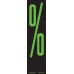 9-1/2" Fluorescent Chartreuse & Black Adhesive Windshield Numbers - %