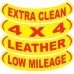 Reverse Arched Message Windshield Stickers (Package of 12)