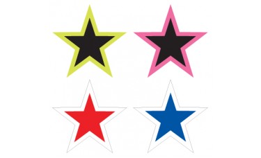 5" Star Windshield Stickers (Package of 12)