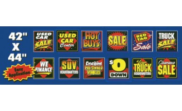 42 in. x 44 in. Light Removable Adhesive Showroom Message Signs
