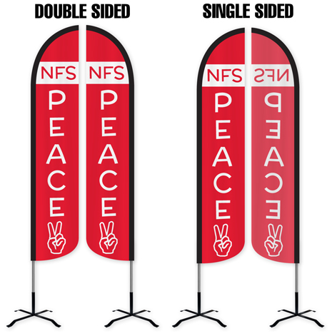 Double-Sided vs. Single Sided Feather Flags