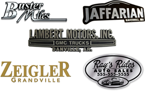 Dealership Auto Emblems