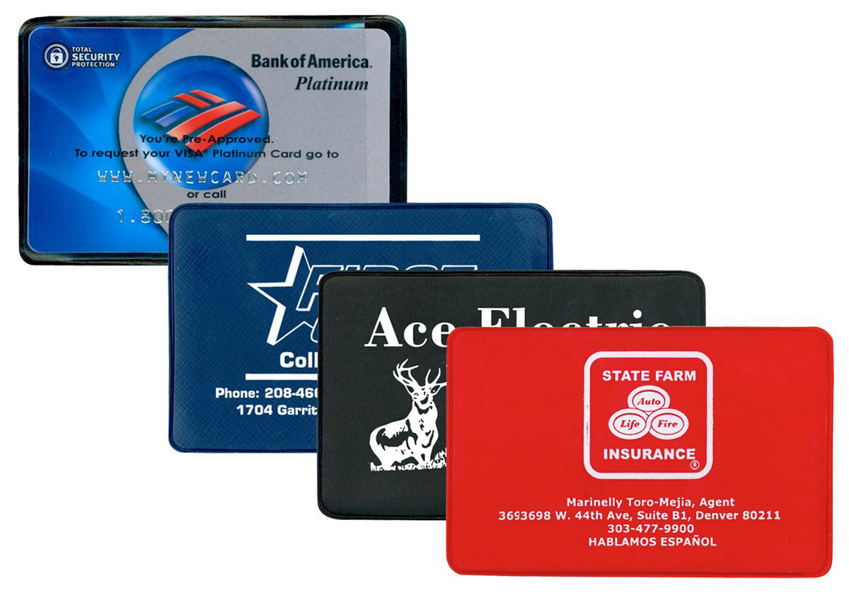 2-1/8 x 3-3/8 Plastic Credit Card ID Holders
