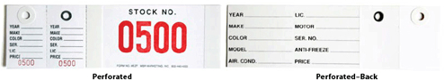 Combination Identification Sticker with Two Stock Tags (Box of 500)