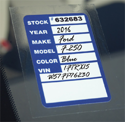 Windshield Pricing Number Stickers for Car Dealerships