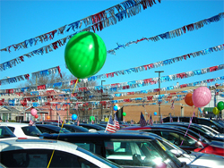 17 Inch Latex Balloons at a Car Dealership