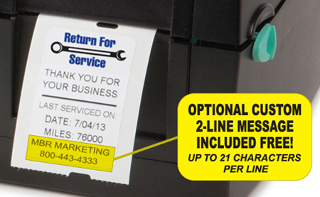 Optional Custom 2-Line Message Included Free!