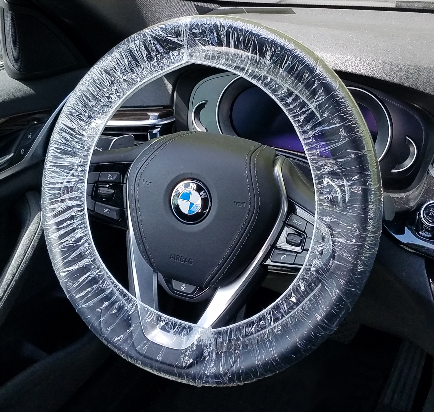 Universal Disposable Plastic Steering Wheel Cover Waterproof Car