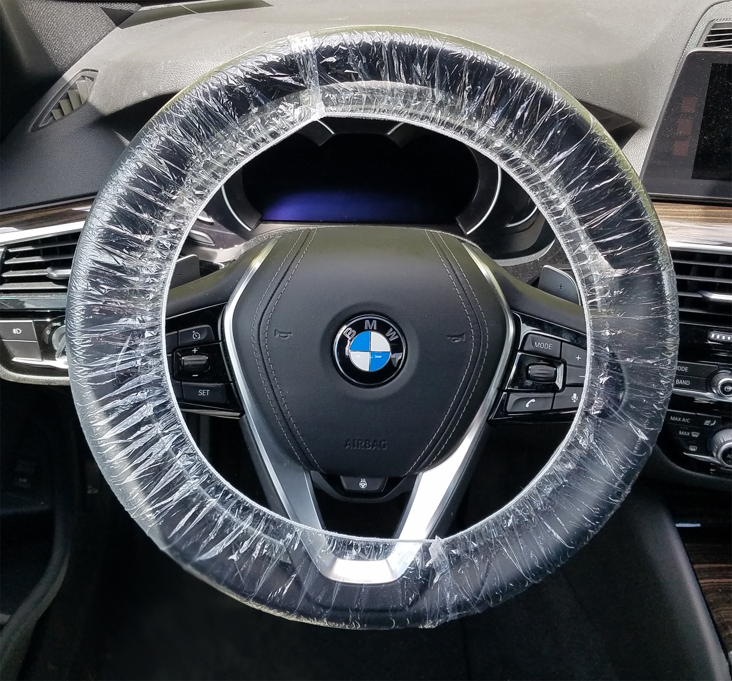 24 Disposable Plastic Steering Wheel Covers (Case of 500)